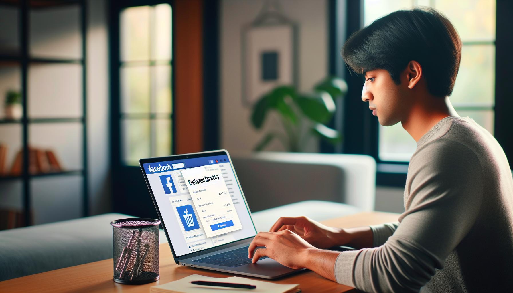 Deleting Unwanted Drafts on Facebook